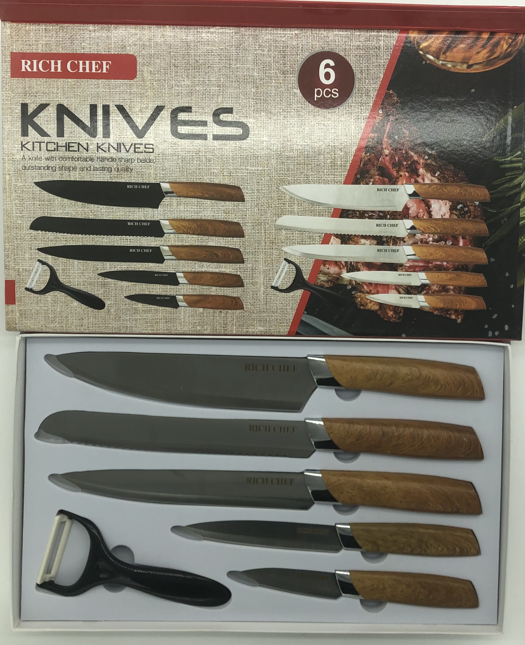 6-piece set of cutting tools
