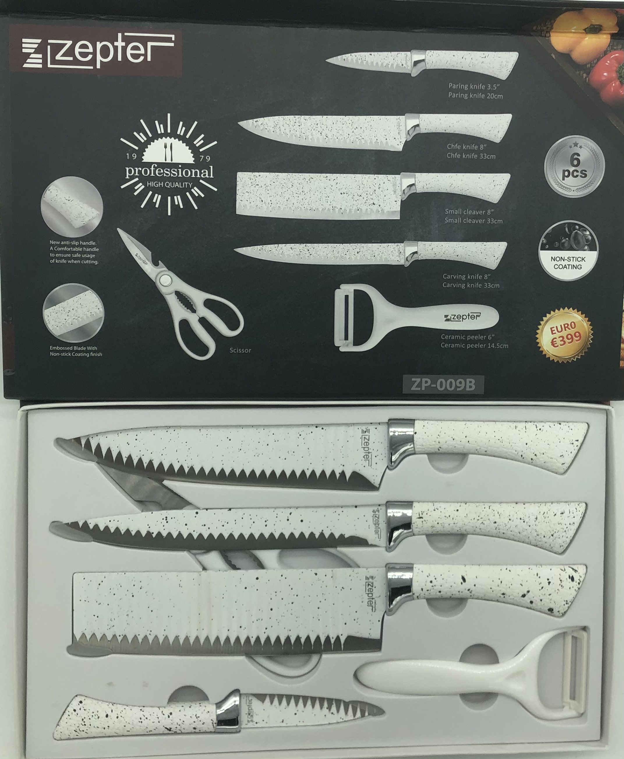 6-piece set of cutting tools