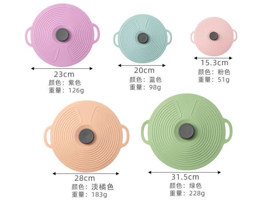 Blue silicone lid
