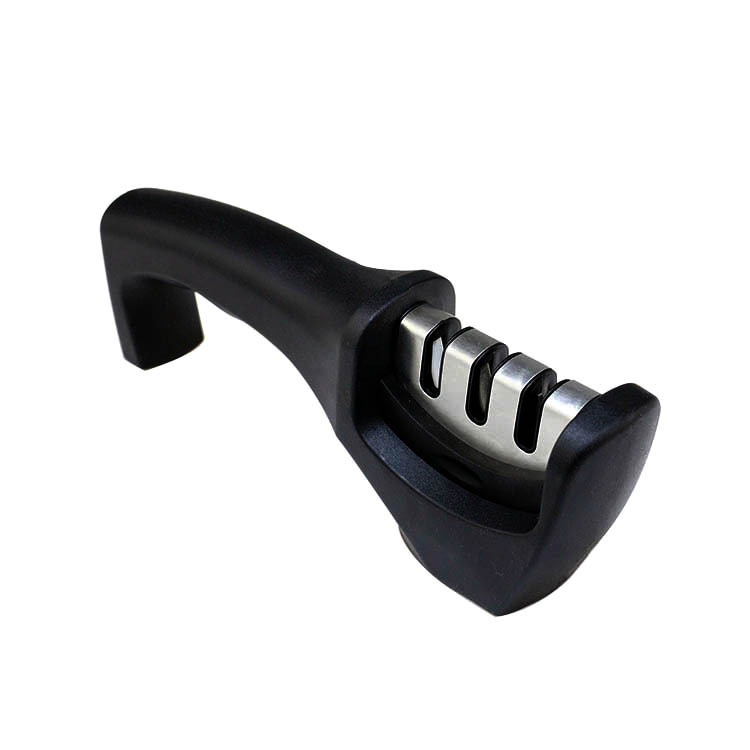 Three-stage quick knife sharpener